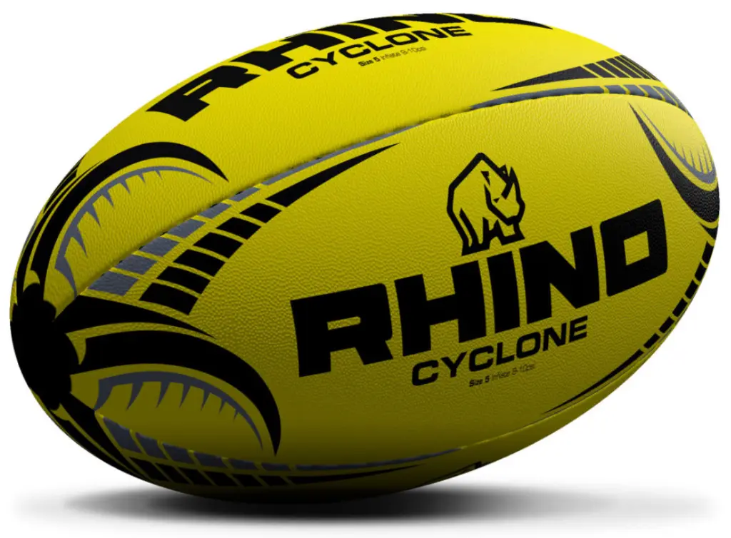 Rhino Rugby Ball Cyclone Yellow
