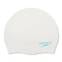 Speedo Junior Silicone Cap White/Blue