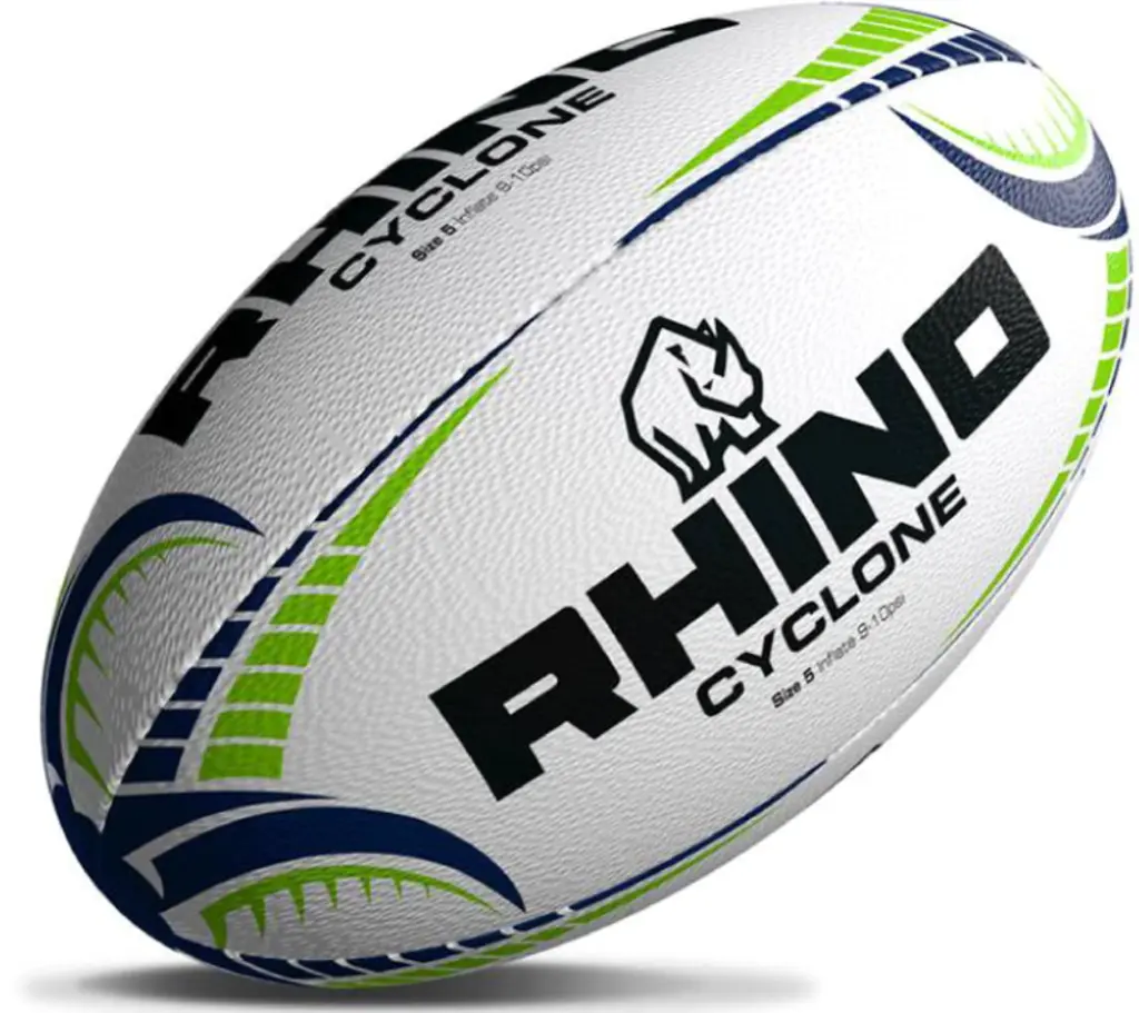 Rhino Rugby Ball Cyclone White | E-quipped Sports