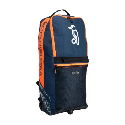 [9642] Kookaburra Cricket Bag WD6000 Wheelie Duffle Navy/Orange
