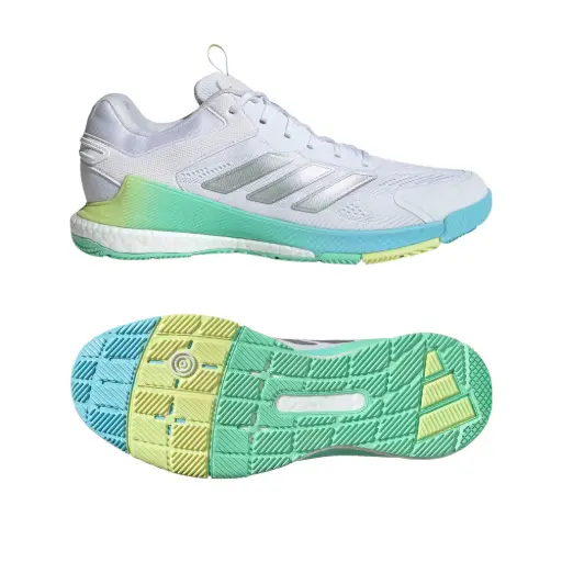 Adidas Netcourt Elite Netball Shoes White/Blue
